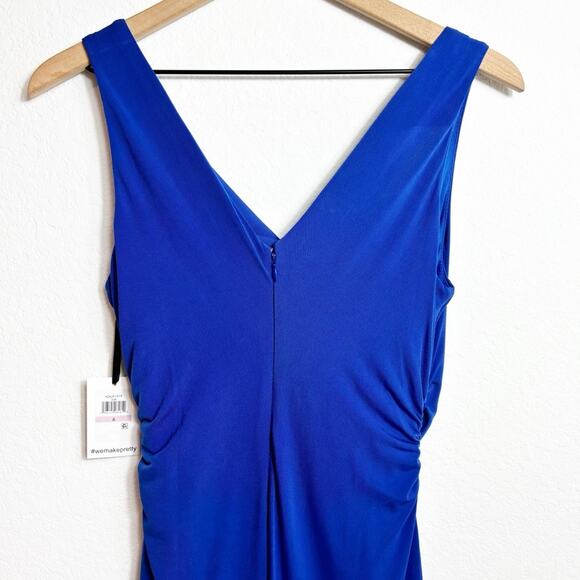 KENSIE WOMEN'S JERSEY BODYCON COWL NECK MINI DRESS COBALT SIZE 6 BRAND NEW - Picture 4 of 9